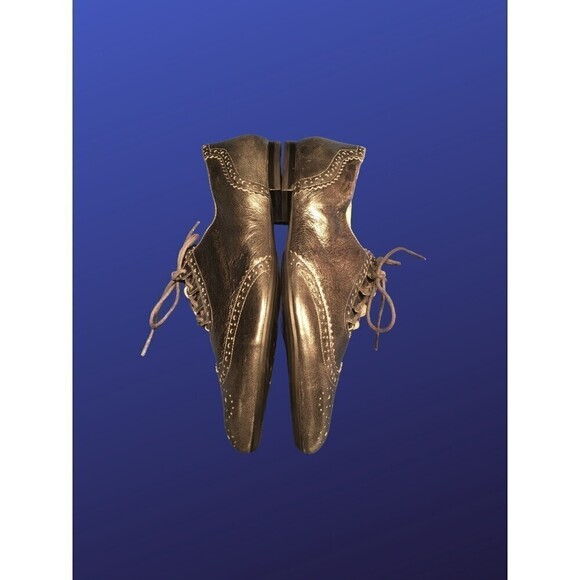 ENZO ANGIOLINI “Eapawl” Wingtip-Style Oxfords, PEWTER METALLIC, Size 10M, NWOB - Picture 4 of 7